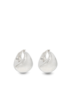 Sculptural Chubby Dome Medium Hoop Earrings