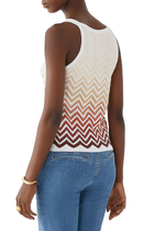 Chevron Jacquard Sleeveless Tank Top