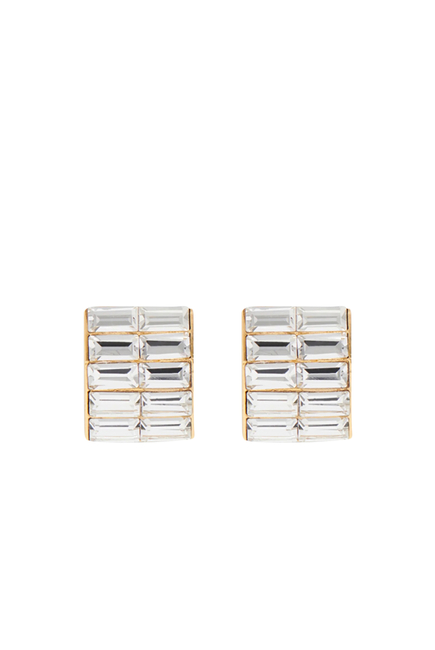 Kids Rectangle Crystal Earrings