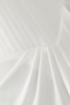 Strapless Corset Asymmetrical Longline Drape Gown in Crepe