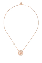 Classic Turath Small Necklace, 18k Pink Gold & Mother-of-Pearl, Diamonds