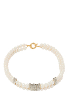 Pearl Choker with Strass Bars