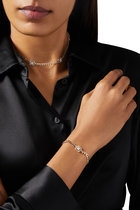 Quwa One Square Bracelet, 18K Rose Gold & Diamonds
