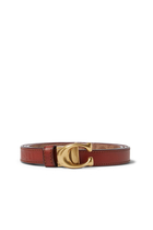 Sculpted Signature Buckle Reversible Belt