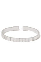 Cleo 2 Link Slip-On Bracelet, 18k White Gold with Lapis Lazuli & Diamonds