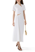  Long Piercing Dress in Cotton Jersey