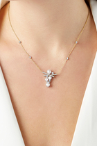 Sleek Necklace, 18k White Gold, Diamond & Pearl