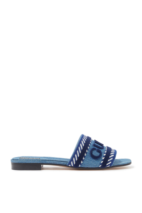 Denim Slide Sandals
