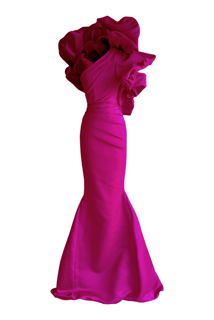 Pouf Shoulder Dress