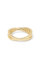 Staci Double Pavé Ring,  14K Vermeil  on Sterling Silver & Cubic Zirconia