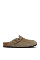 Kids Boston Suede Clogs