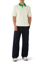 Contrast Collar Piqué Polo Shirt