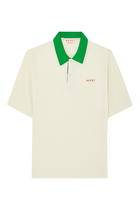 Contrast Collar Piqué Polo Shirt