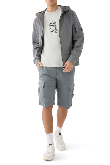 Stretch Sateen Cargo Shorts
