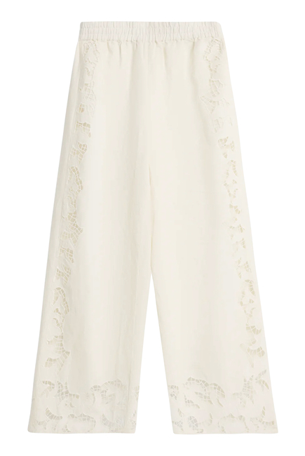 Tanya Eyelet Pull-On Pants