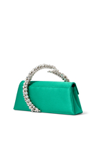 Karma Stone-Encrusted Satin Clutch Bag