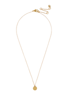 R Initial Mini Pendant, Plated Metal