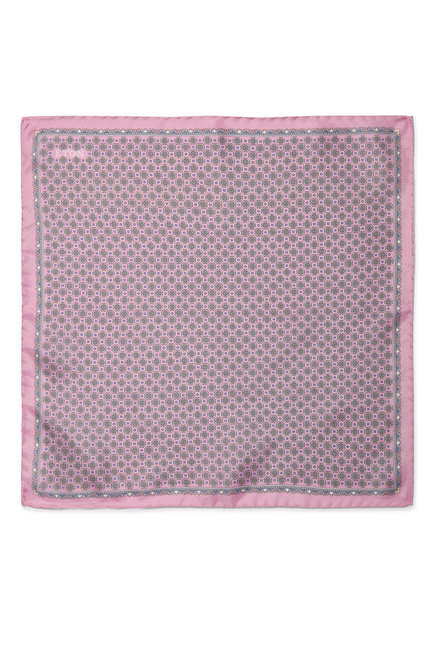 Geometric Silk Pocket Square Handkerchief