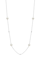 Classic Necklace, 18K White Gold & Pearl