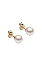 Classic Pearl Stud Earrings, 18k Yellow Gold & Akoya Pearls