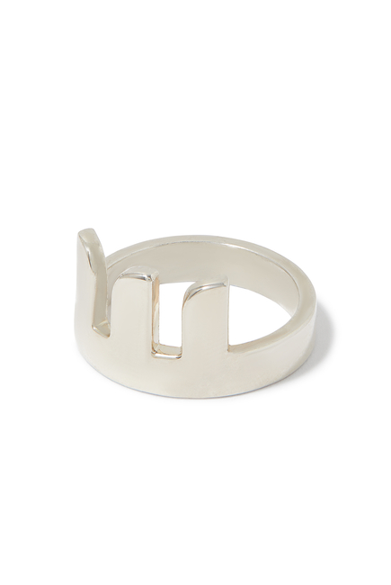 S Ring, Sterling Silver