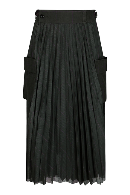 Glen Check Pleated Skirt
