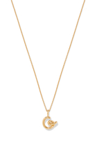 Curly Molten Mini Initial Necklace - G , 18k Recycled Gold Vermeil on Recycled Sterling Silver