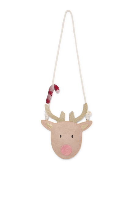 Kids Reindeer Woven Crossbody Bag