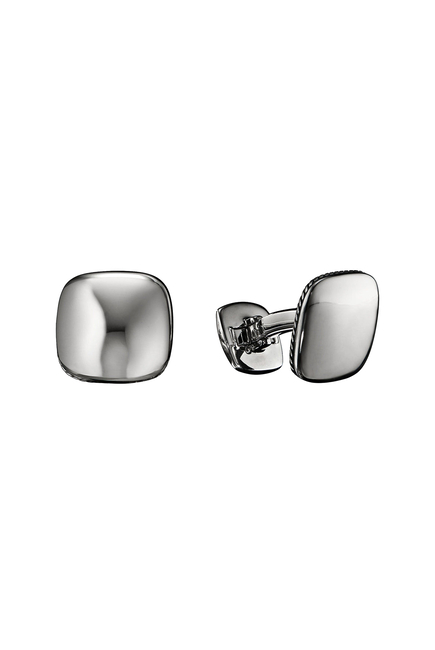 Streamline® Cushion Cufflinks, Sterling Silver