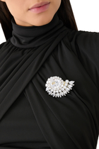 Cubic Zirconia Spiral Brooch