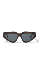 Fendi Roma Havana Geometric Sunglasses