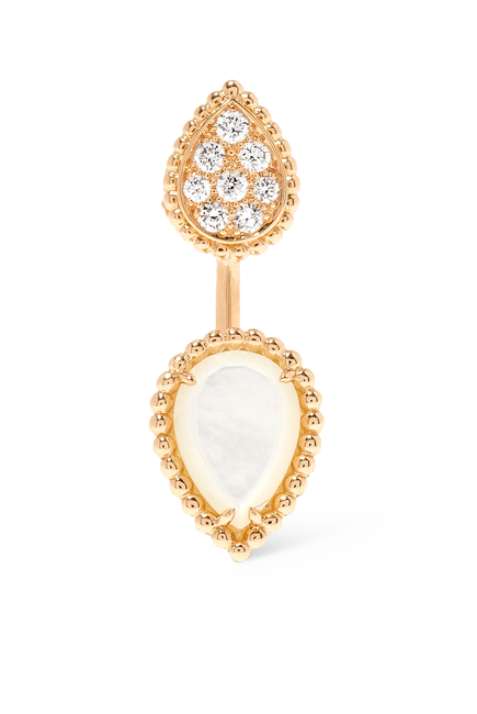 Serpent Bohème Double Motif Diamond Single Stud Earring
