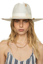 Pierced Chain Strap Fedora Hat