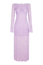 Off-Shoulder Long Lace Dress