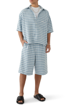 Plaid Pleated Shorts