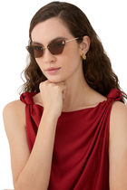 Fendi First Crystal Rose Cat Eye Sunglasses