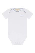 Kids Angel Wing Picot Short Sleeve Onesies Set