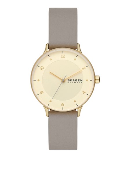 Riis Three-Hand Watch, Leather
