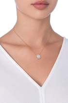 Harf Turath Letter H Necklace, 18k Pink Gold & Diamonds