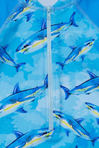 Kids Jawsome Waves Long Sleeve Sunsuit