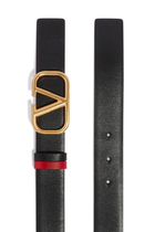 Reversible VLogo Signature Belt