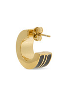 Two-Tone Thick Hoop Earrings