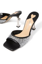 Puffy Heart Ring Square Toe 95 Mules