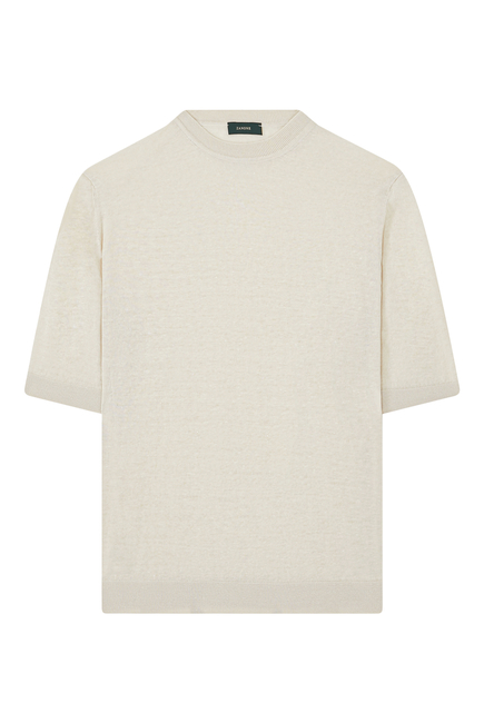 Slim-Fit Cotton and Linen T-Shirt