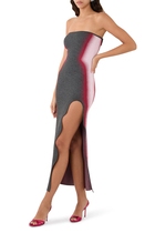 Anna Reflective Wavy Asymmetric Dress