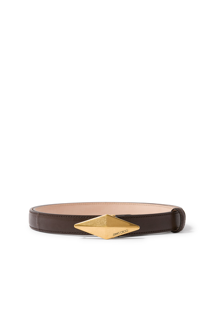 Diamond Clasp Biker Leather Belt