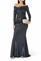 Off-shoulder Evening Gown