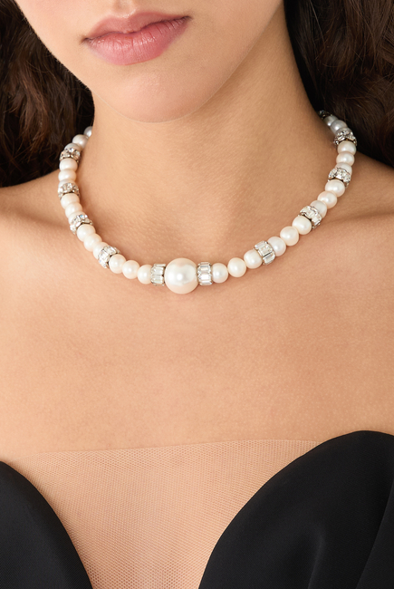 Pearl with Strass Necklace