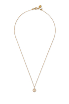 Cleo Mini Rev Pendant, 18k Yellow Gold with Full Diamonds