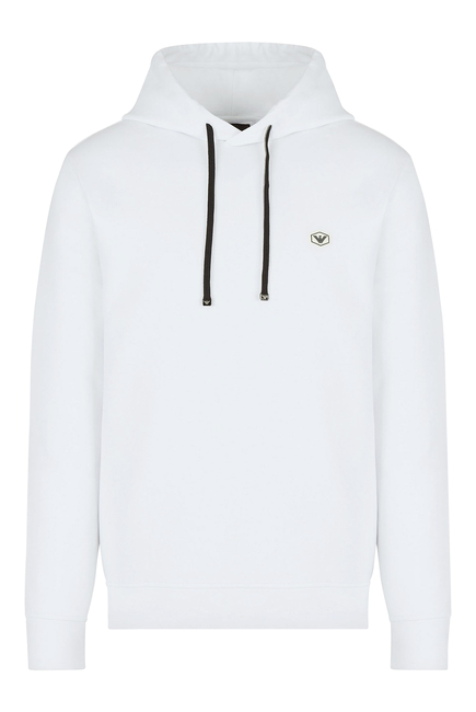 Micro Logo Patch Hooded Sweatshirt